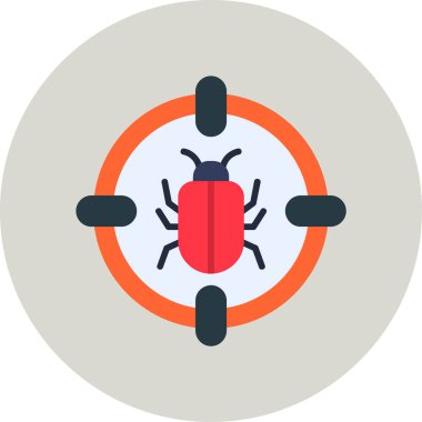 Kötü amaçlı web simgesi, basit vektör illüstrasyonu