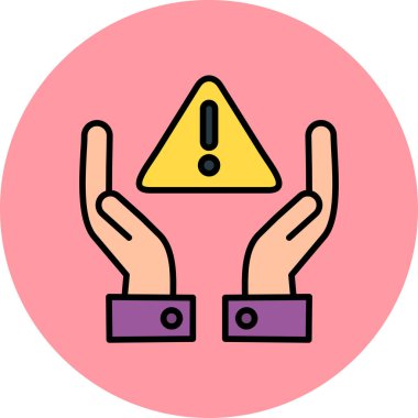 Risk yönetimi. Web simgesi basit illüstrasyon 