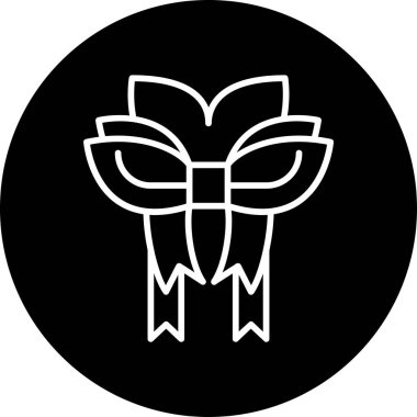 Kurdele yayı. Web simgesi basit illüstrasyon