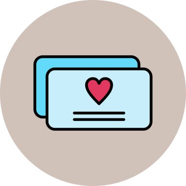 Tebrik kartı web simgesi, vektör illüstrasyonu