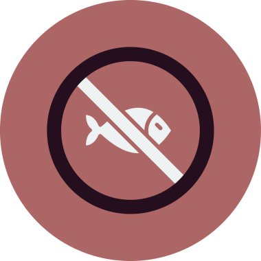 balıkçılık simgesi yok, vektör illüstrasyonu 