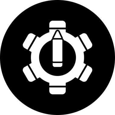 Kalem ve alet edevat. Ayarlar web simgesi basit illüstrasyon