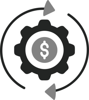 Para akışı. Web simgesi basit illüstrasyon