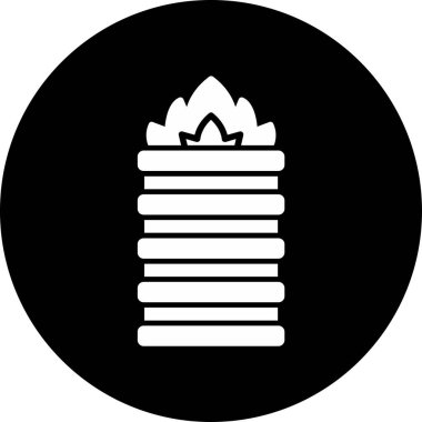 Basit vektör yakma fıçısı simgesi