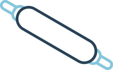 Rolling pin web simgesi, basit vektör illüstrasyonu