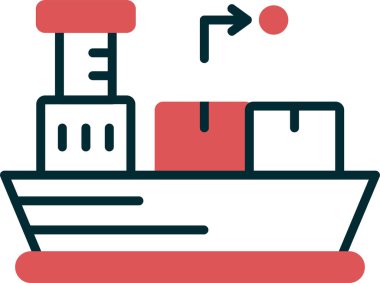 Dağıtım simgesi tasarımının vektör illüstrasyonu