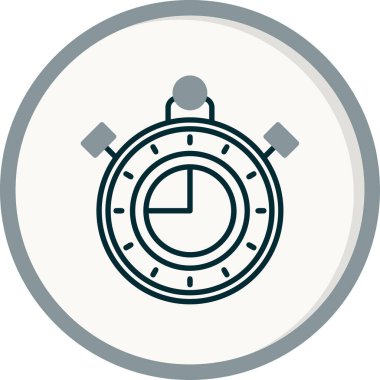 Kronometre simgesi, vektör illüstrasyonu basit tasarım