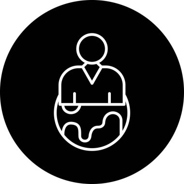 Yönetim. Web simgesi basit illüstrasyon