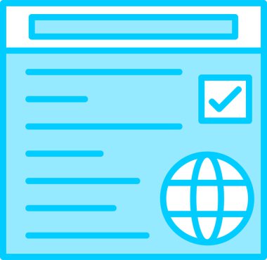 Web tarayıcı simgesi, vektör illüstrasyonu