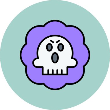 Cadılar Bayramı hayalet simgesi vektör illüstrasyonu