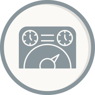 Speedometer web simgesi, vektör illüstrasyonu
