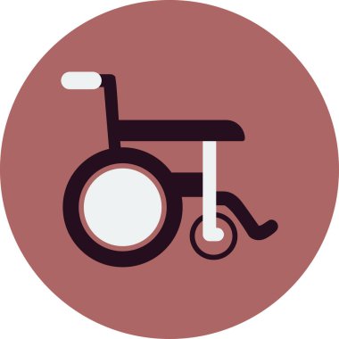 Tekerlekli sandalye web simgesi. vektör illüstrasyonu