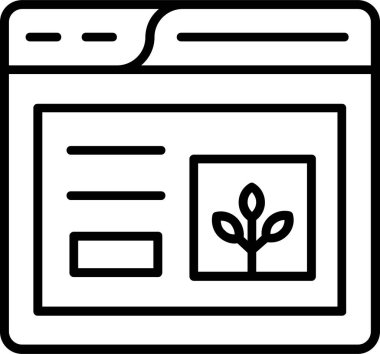 Web sitesi simgesi, vektör illüstrasyonu basit tasarım