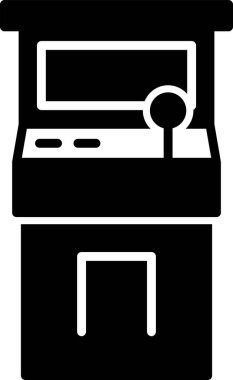 Arcade web simgesi, basit vektör illüstrasyonu