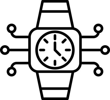 Smartwatch icon, vector illustration simple design