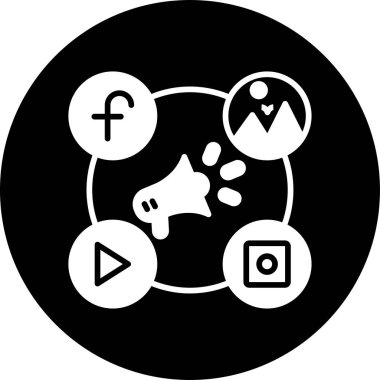 Pazarlama simgesinin basit doğrusal çizimi