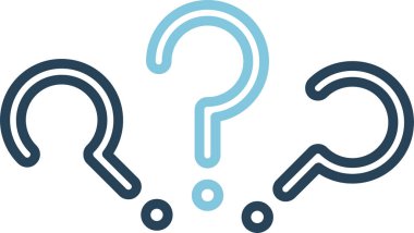 Soru web simgesi, vektör illüstrasyonu 