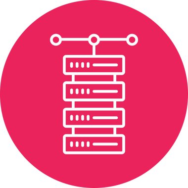 veritabanı simgesi, vektör illüstrasyonu basit tasarım