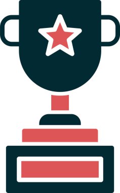 Kupa simgesi, vektör illüstrasyonu basit tasarım