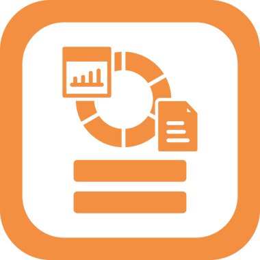 düz biçimli analiz iş veri simgesi