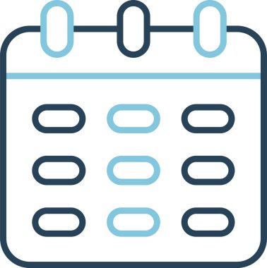 Takvim simgesi vektör illüstrasyonu