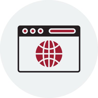 Ara. Web simgesi basit illüstrasyon 