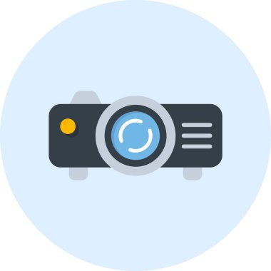 Projektör. Web simgesi basit illüstrasyon