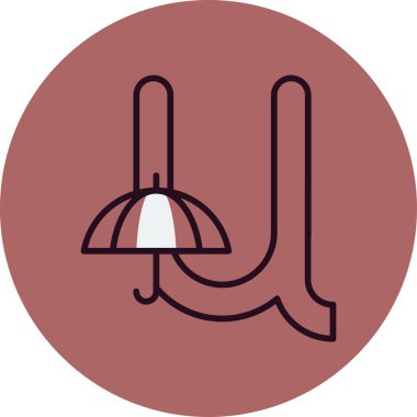 Küçük harf u 'nun vektör çizimi                                     