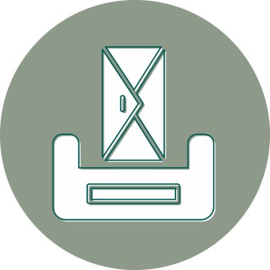 Gelen kutusu. Web simgesi vektör illüstrasyonu