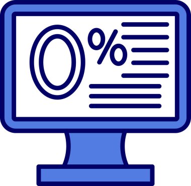 Pil Yüzdesi simgesi, vektör illüstrasyonu