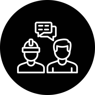 Diyalog. Web simgesi basit illüstrasyon