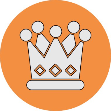 Taç. Web simgesi basit illüstrasyon 