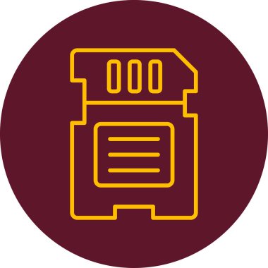 hafıza kartı simgesi vektör çizimi tasarımı