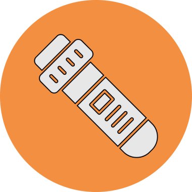 Test tübü simgesi, vektör illüstrasyonu