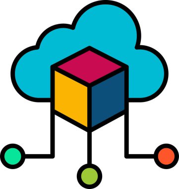 bulut veri depolama simgesi illüstrasyonu 