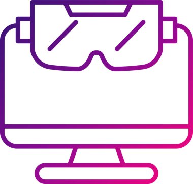 Vr oyun simgesi vektör illüstrasyonunu glesses