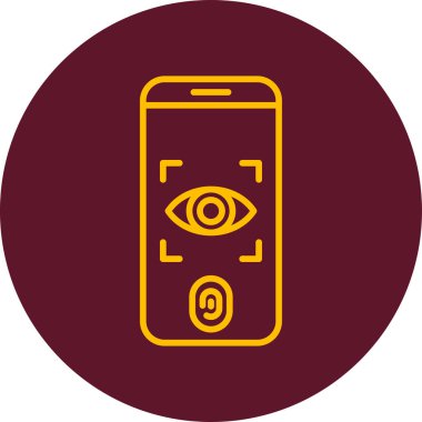 Akıllı telefon simgesinin basit tasarımı, vektör biçimi illüstrasyonu