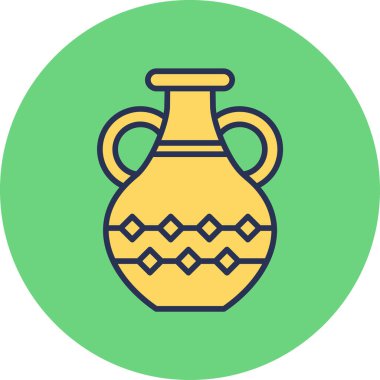 Vazo. Web simgesi basit illüstrasyon