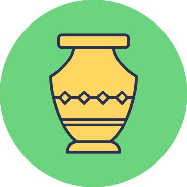 Vazo. Web simgesi basit illüstrasyon