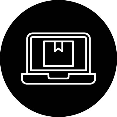 dizüstü bilgisayar simgesi, vektör illüstrasyonu basit tasarım