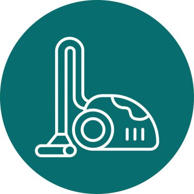 elektrikli süpürge modern simgesi, vektör illüstrasyonu 
