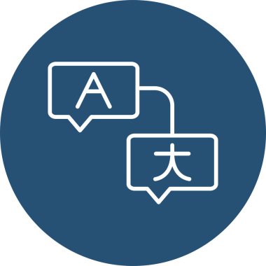 Tercüme et. Web simgesi basit illüstrasyon