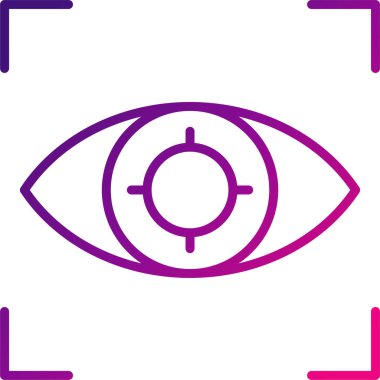 Göz takibi. Web simgesi basit illüstrasyon 