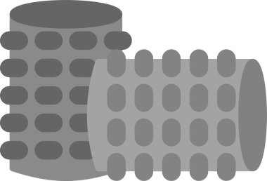 Saç silindirleri simgesi, vektör illüstrasyonu 