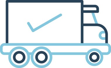 Kamyon. Web simgesi basit illüstrasyon