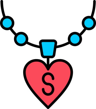 kolye simgesi vektör illüstrasyonu 