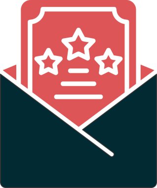 Davetiye modern simgesinin vektör illüstrasyonu