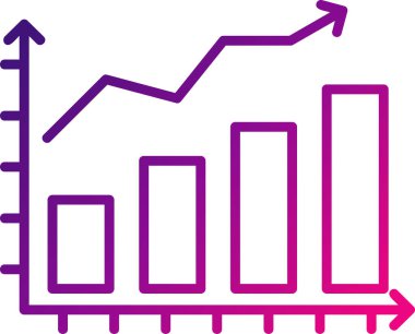 çubuk grafik simgesi, modern vektör illüstrasyonu