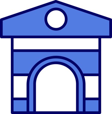 Hayvan barınağı web simgesi, basit vektör illüstrasyonu