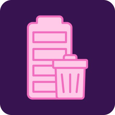 Pil. Web simgesi basit illüstrasyon